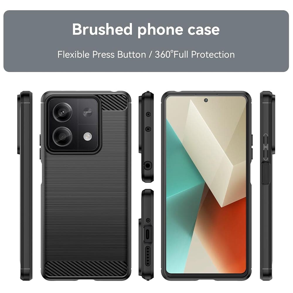 Techsuit Carbon Silicone - θήκη για Xiaomi Redmi Note 13 4G - Μαύρο 2
