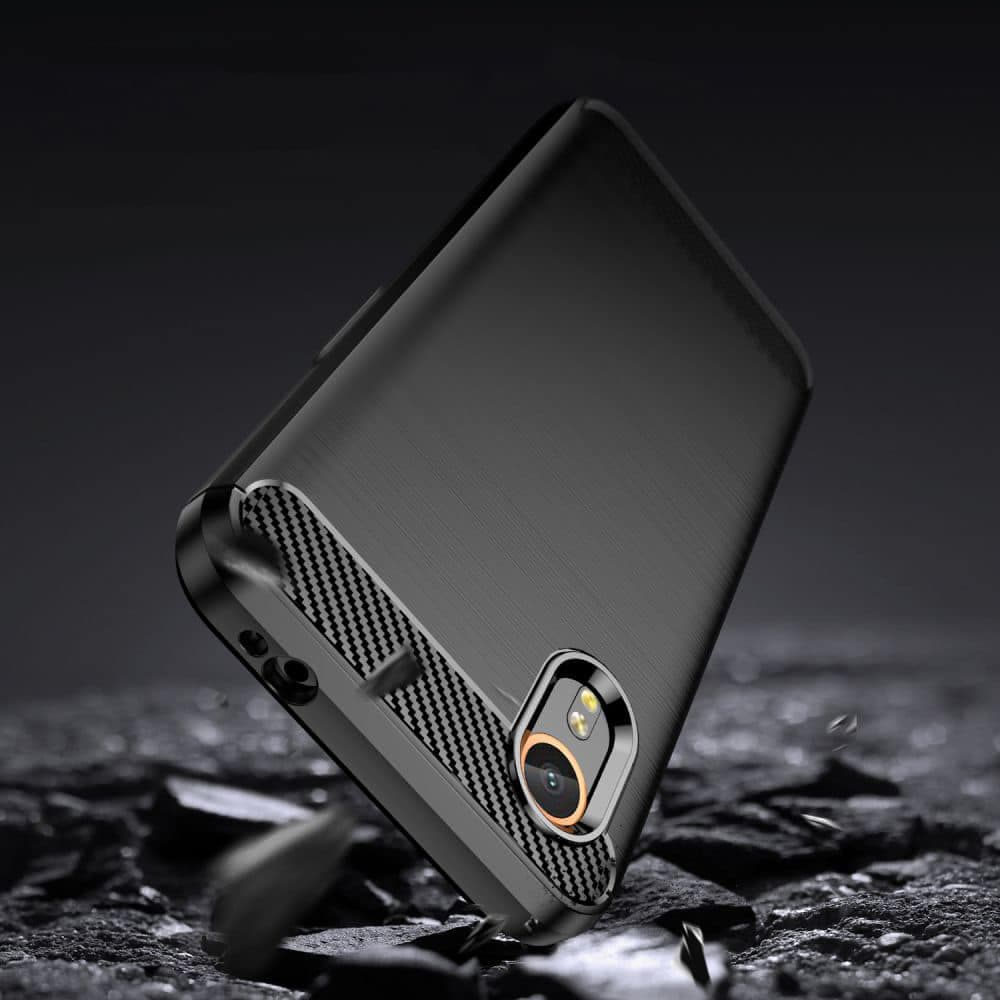 Techsuit Carbon Silicone - θήκη για Samsung Galaxy XCover7 - Μαύρο 2