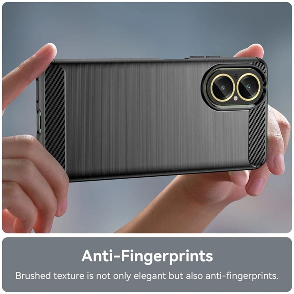 Techsuit Carbon Silicone - θήκη για Realme C67 4G - Μαύρο 5