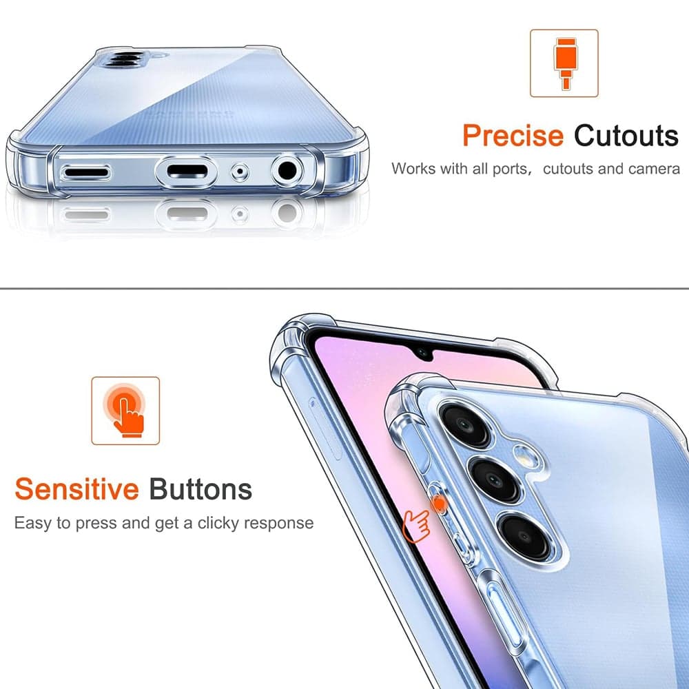 Techsuit Shockproof Clear Silicone - θήκη για Samsung Galaxy A25 - Διάφανο 3