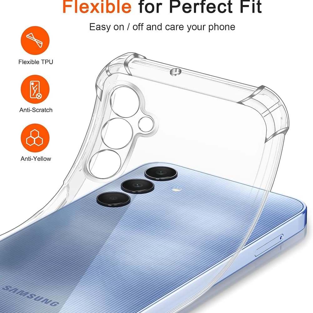 Techsuit Shockproof Clear Silicone - θήκη για Samsung Galaxy A25 - Διάφανο 5