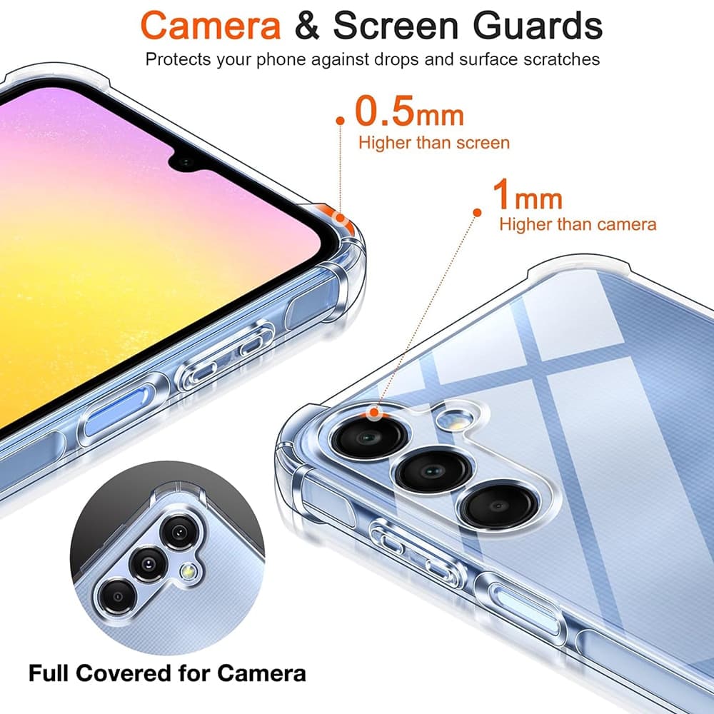 Techsuit Shockproof Clear Silicone - θήκη για Samsung Galaxy A25 - Διάφανο 4