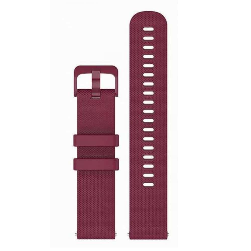 Techsuit - Watchband 20mm (W006) -Samsung Galaxy Watch 4/5/Active 2, Huawei Watch GT 3 (42mm)/GT 3 Pro (43mm) - Burgundy 3