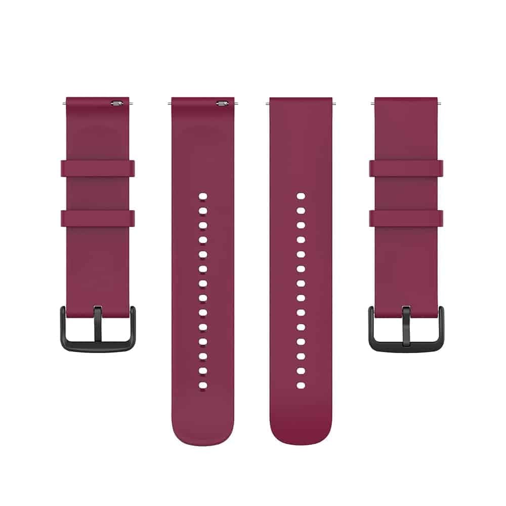 Techsuit - Watchband 22mm (W001) - Samsung Galaxy Watch (46mm)/Watch 3/Gear S3, Huawei Watch GT/GT 2/GT 3 (46mm) - Dark Red 3