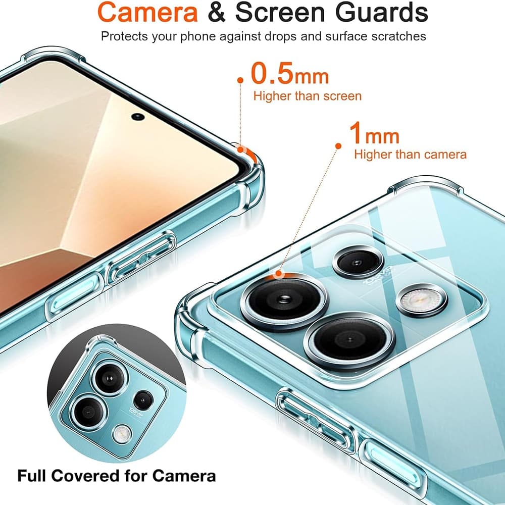 Techsuit Shockproof Clear Silicone - θήκη για Xiaomi Redmi Note 13 5G - Διάφανο 4
