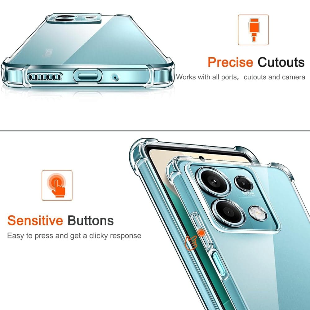 Techsuit Shockproof Clear Silicone - θήκη για Xiaomi Redmi Note 13 Pro 4G / Poco M6 - Διάφανο 4