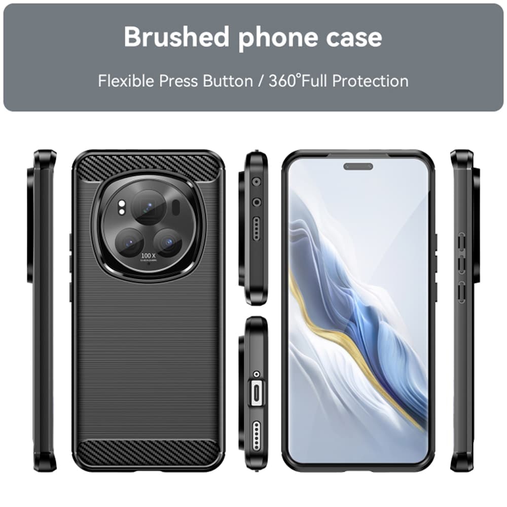 Techsuit Carbon Silicone - θήκη για Honor Magic6 Pro - Μαύρο 2