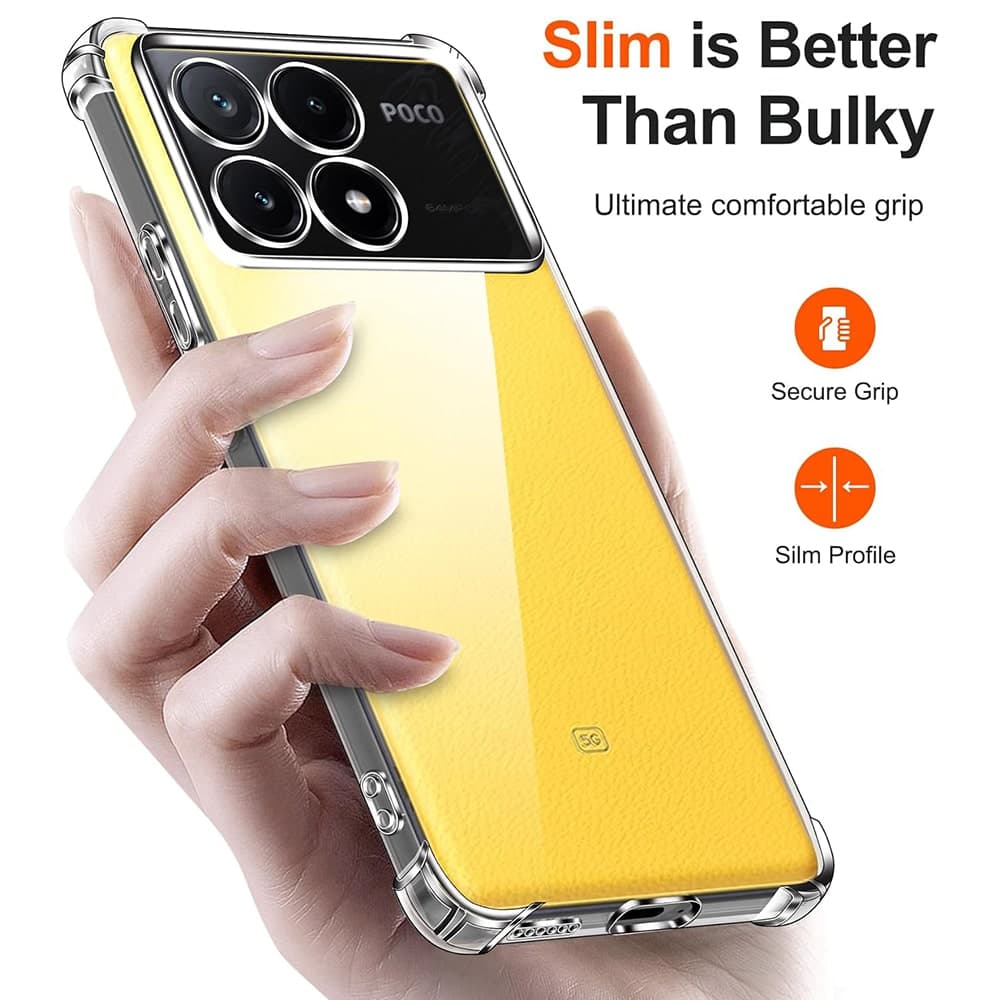 Techsuit Shockproof Clear Silicone - θήκη για Xiaomi Poco X6 Pro - Διάφανο 2
