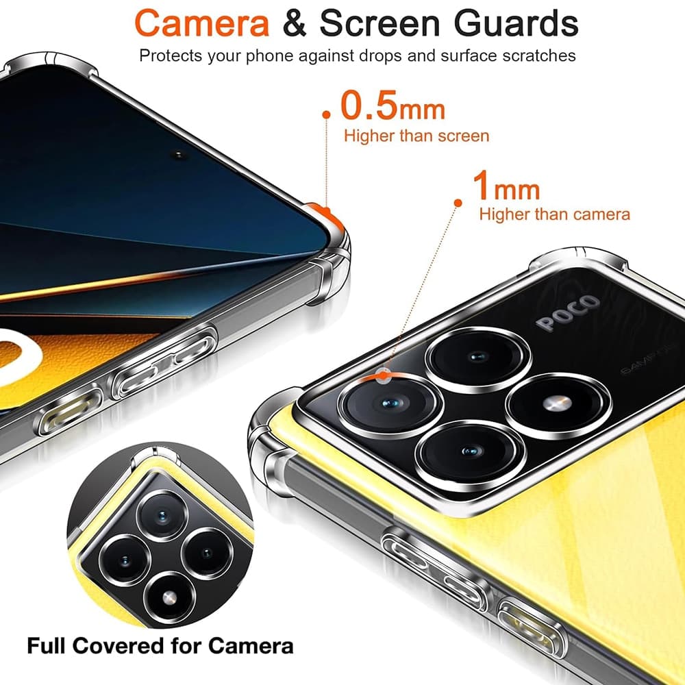 Techsuit Shockproof Clear Silicone - θήκη για Xiaomi Poco X6 Pro - Διάφανο 3
