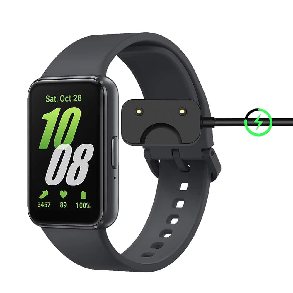 Techsuit - SmartWatch Wireless Charging Καλώδιο (WCC1) - Type-C, for Samsung Galaxy Fit3, 5V, 1A, 5W, 1m - Black
