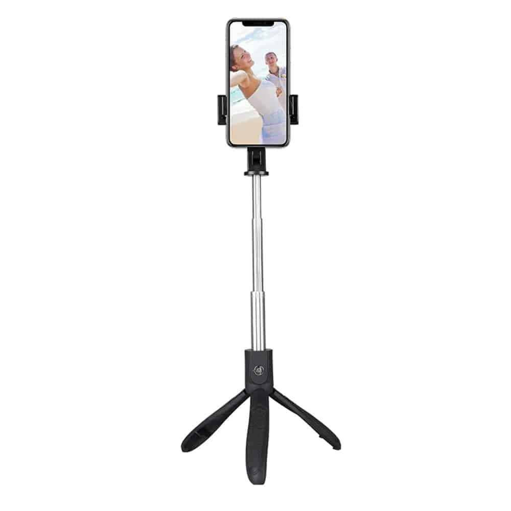 Techsuit - Selfie Stick (K06) - Stable Tripod with Bluetooth Remote Control, Foldable, 360 Rotation, 70cm - Black 2