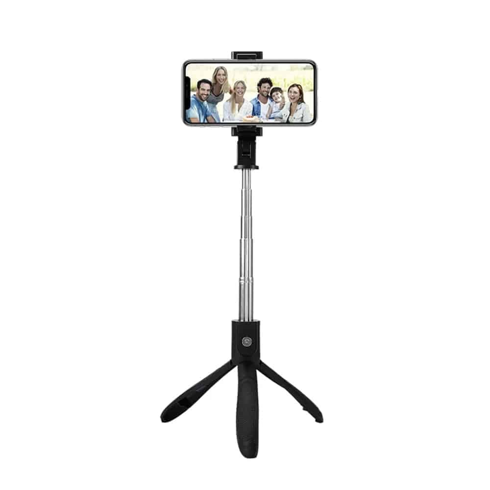 Techsuit - Selfie Stick (K06) - Stable Tripod with Bluetooth Remote Control, Foldable, 360 Rotation, 70cm - Black 3
