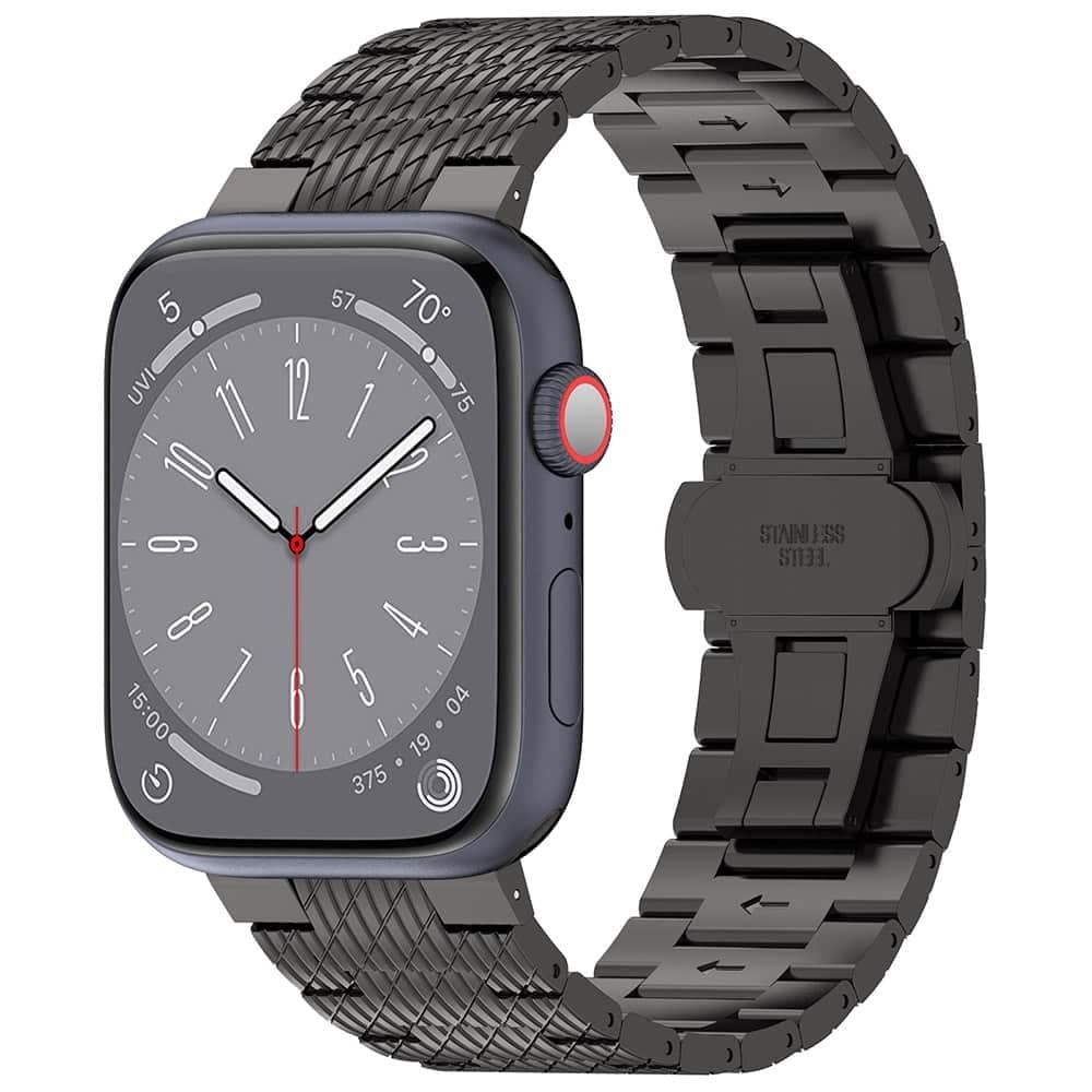 Techsuit Watchband - θήκη για Apple Watch 10 / 38mm (1st gen) 42mm 6 7 8 9 Edition Series 2 3 5 SE (2022) 1 Aluminum 11 4 Sport Ultra - Μαύρο 2