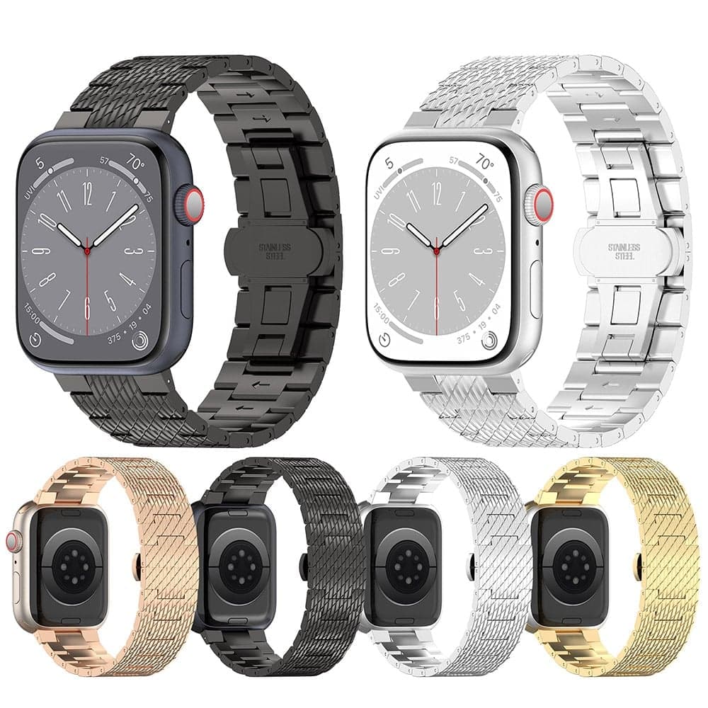 Techsuit Watchband - θήκη για Apple Watch 10 / 38mm (1st gen) 42mm 6 7 8 9 Edition Series 2 3 5 SE (2022) 1 Aluminum 11 4 Sport Ultra - Μαύρο 5