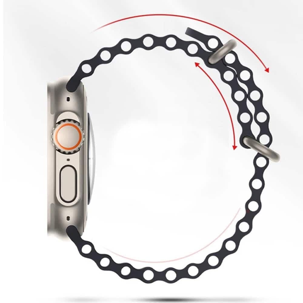 Techsuit - Watchband (W038) - Apple Watch 1/2/3/4/5/6/7/8/9/10/SE/SE 2 (38/40/41/42mm) - Pink 3