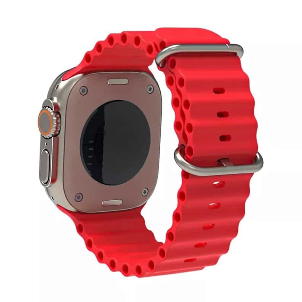 Techsuit - Watchband (W038) - Apple Watch 1/2/3/4/5/6/7/8/9/10/SE/SE 2 (38/40/41/42mm) - Red 2