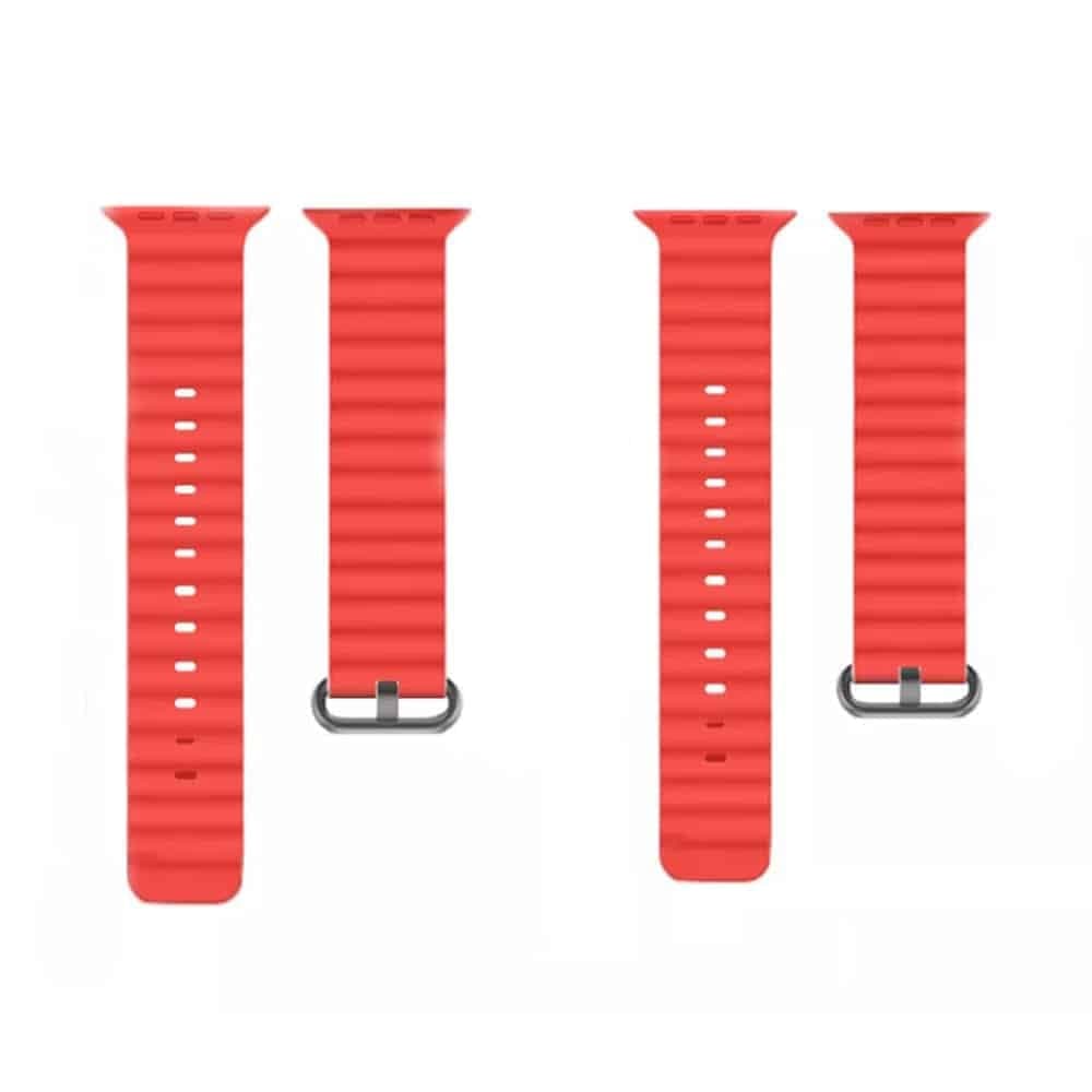 Techsuit - Watchband (W038) - Apple Watch 1/2/3/4/5/6/7/8/9/10/SE/SE 2 (38/40/41/42mm) - Red 3
