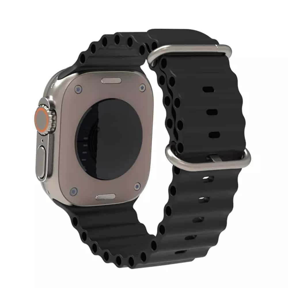Techsuit Watchband (W038) - θήκη για Apple Watch 38mm (1st gen) / 40mm 41mm 42mm 1 2 3 4 5 6 7 8 9 10 11 SE (2022) - Μαύρο 2