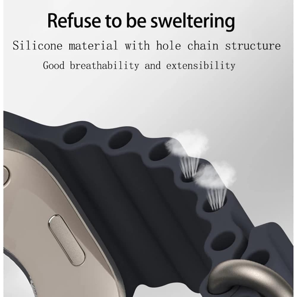 Techsuit Watchband (W038) - θήκη για Apple Watch 38mm (1st gen) / 40mm 41mm 42mm 1 2 3 4 5 6 7 8 9 10 11 SE (2022) - Μαύρο 7
