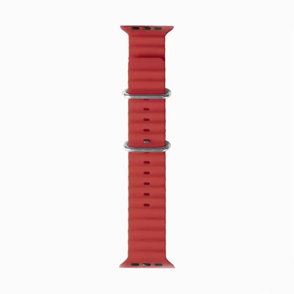 Techsuit - Watchband (W038) - Apple Watch 1/2/3/4/5/6/7/8/9/10/SE/SE 2 (38/40/41/42mm) - Wine Red 2