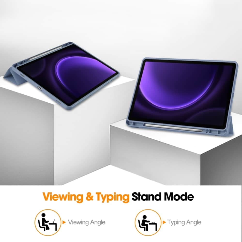 Techsuit - Flex Trifold (με θήκη για stylus) - Samsung Galaxy Tab S9 FE - Μωβ 3
