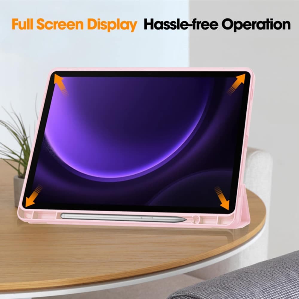 Techsuit - Flex Trifold (με Θήκη για Μολύβι) - Samsung Galaxy Tab S9 FE - Ροζ 4