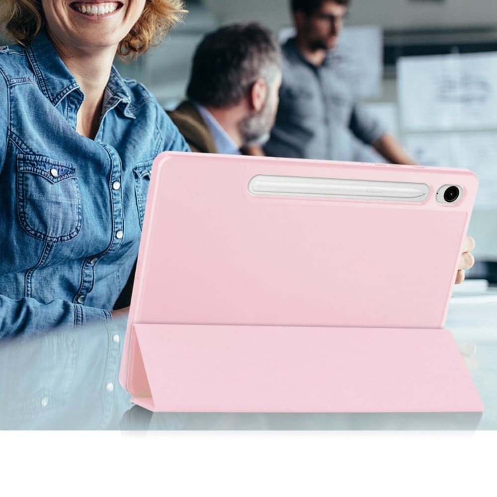 Techsuit - Flex Trifold (με Θήκη για Μολύβι) - Samsung Galaxy Tab S9 FE - Ροζ 5
