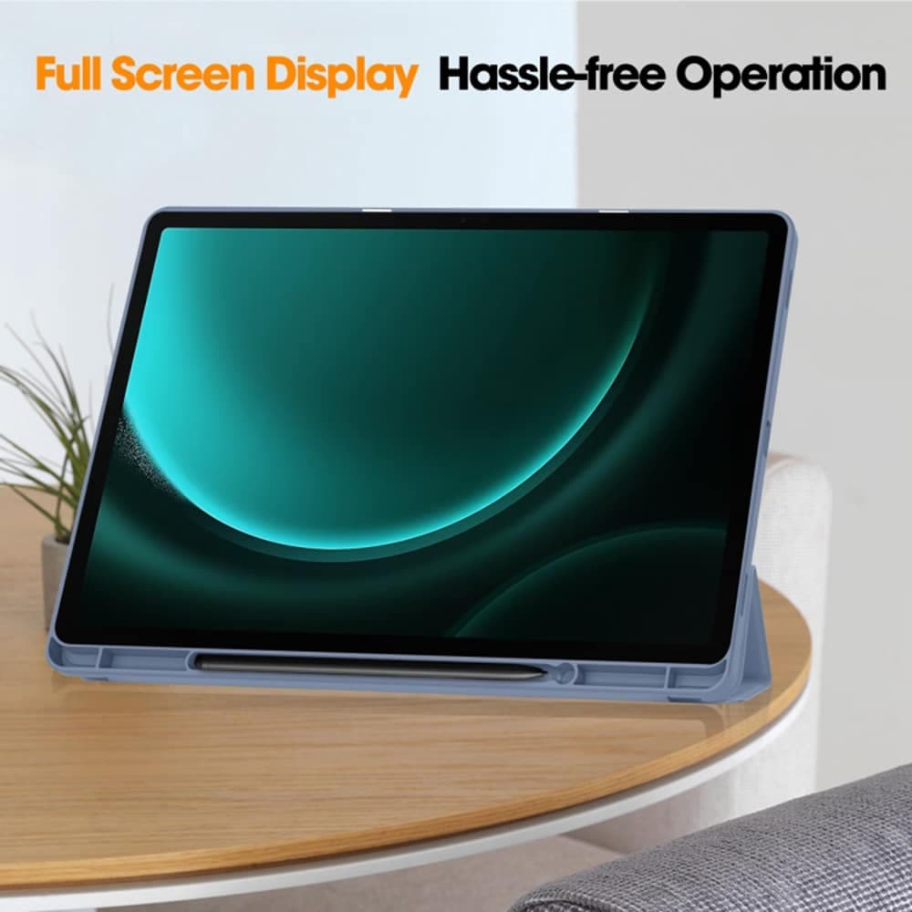 Techsuit - Flex Trifold (με Θήκη για Μολύβι) - Samsung Galaxy Tab S9 FE Plus - Σκούρο Μπλε 4
