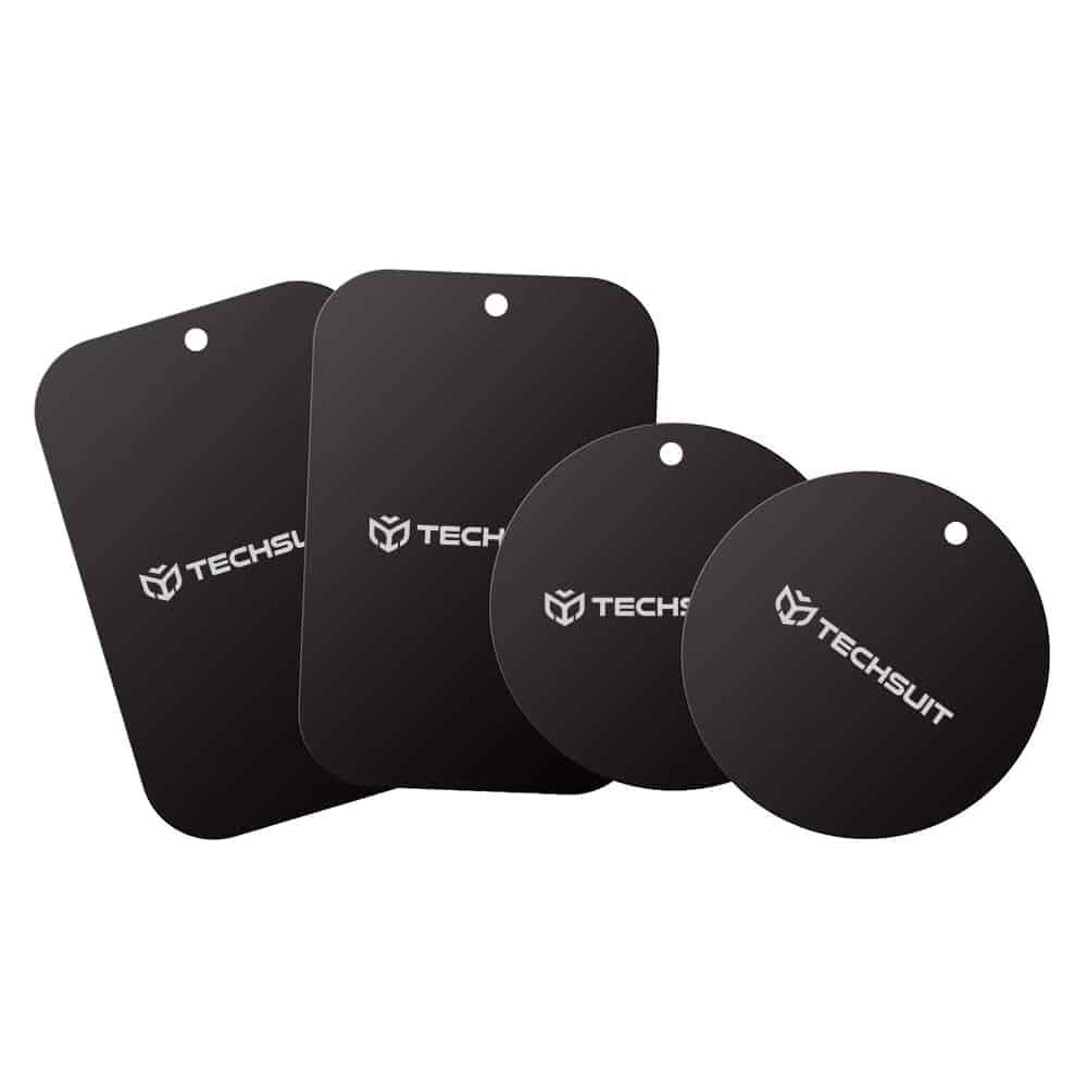 Techsuit - (4 pack) Metal Plate (MP04) - with Matte Cover Paint - Black 2