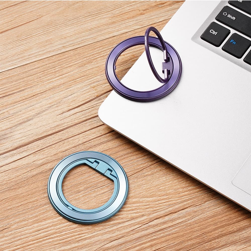 Techsuit - MagSafe Phone Ring (MPR2) - Round Shape, Aluminium Alloy - Blue 2