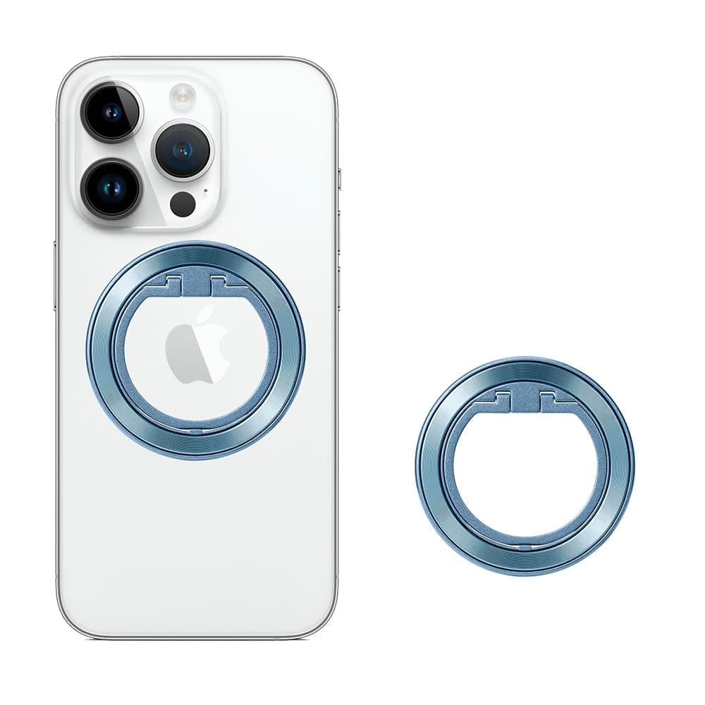 Techsuit - MagSafe Phone Ring (MPR2) - Round Shape, Aluminium Alloy - Blue