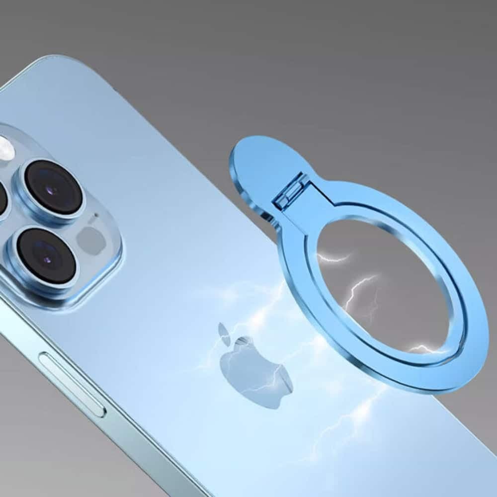 Techsuit - MagSafe Phone Ring (MPR4) - Round Shape, Aluminium Alloy - Blue 3