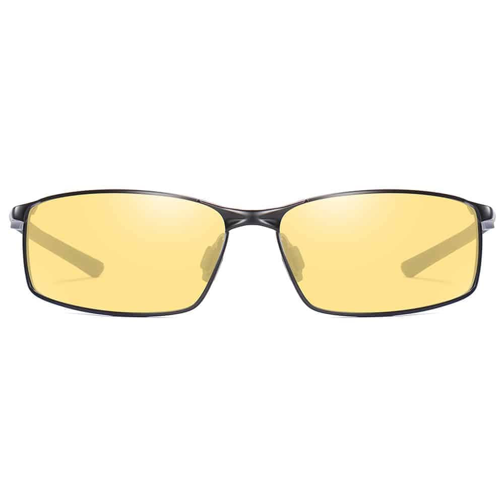 Techsuit - Ανδρικά Γυαλιά Ηλίου Polarized (559), με Προστασία UV και Μεταλλικό Πλαίσιο, Ορθογώνια - Μαύρο / Κίτρινο One Size 2