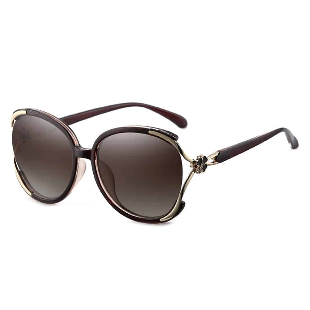 Techsuit - Γυναικεία Polarized Γυαλιά Ηλίου (1384) με Προστασία UV, PC - Καφέ One Size