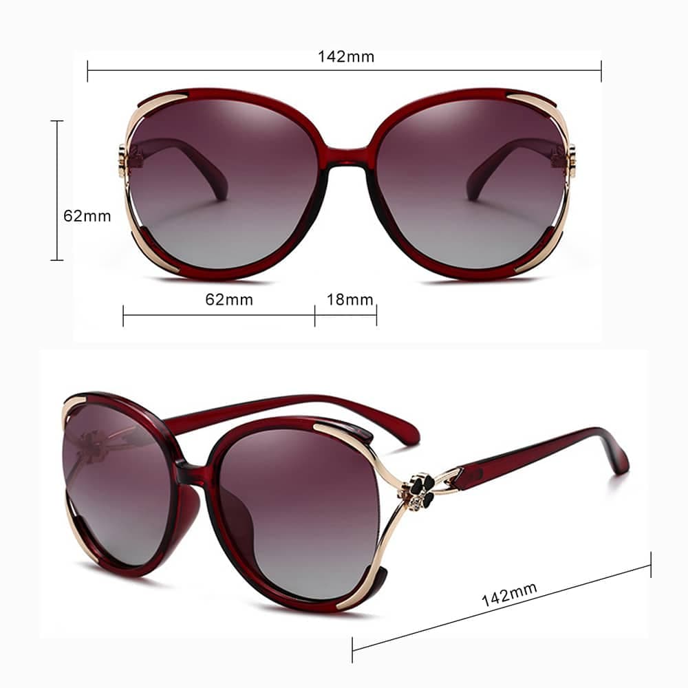 Techsuit - Γυναικεία Polarized Γυαλιά Ηλίου (1384) με Προστασία UV, PC - Καφέ One Size 5