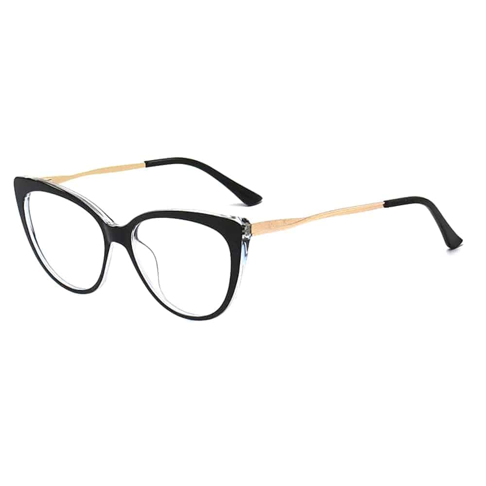 Techsuit - Γυαλιά Anti-Blue Light Reflex Metal (F5018-C72) - Cat Eye - Σκούρο Μαύρο One Size