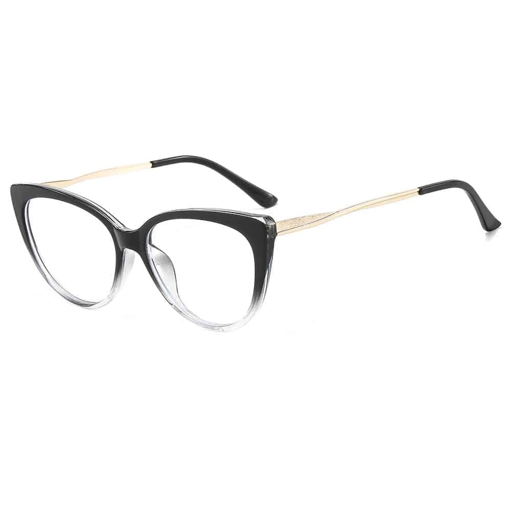 Techsuit - Γυαλιά Anti-Blue Light Reflex Metal (F5018-C7) - Cat Eye - Διάφανο Μαύρο One Size