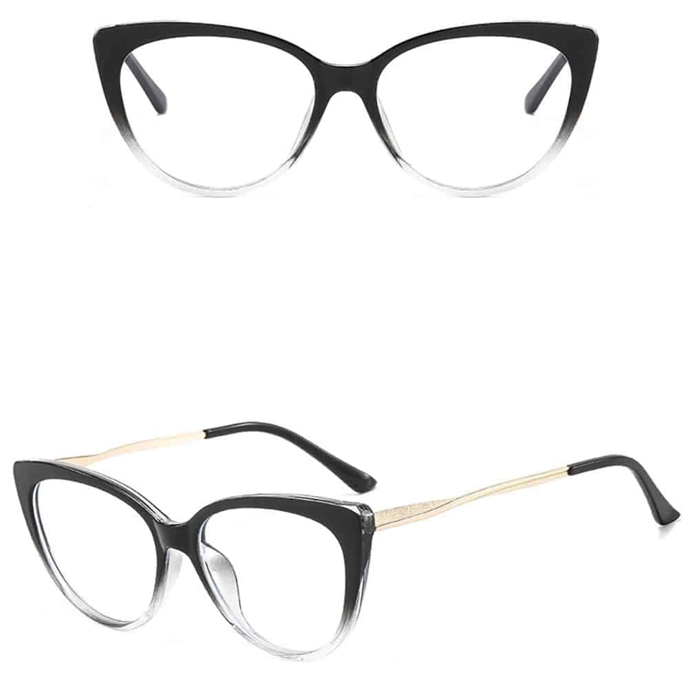 Techsuit - Γυαλιά Anti-Blue Light Reflex Metal (F5018-C7) - Cat Eye - Διάφανο Μαύρο One Size 3