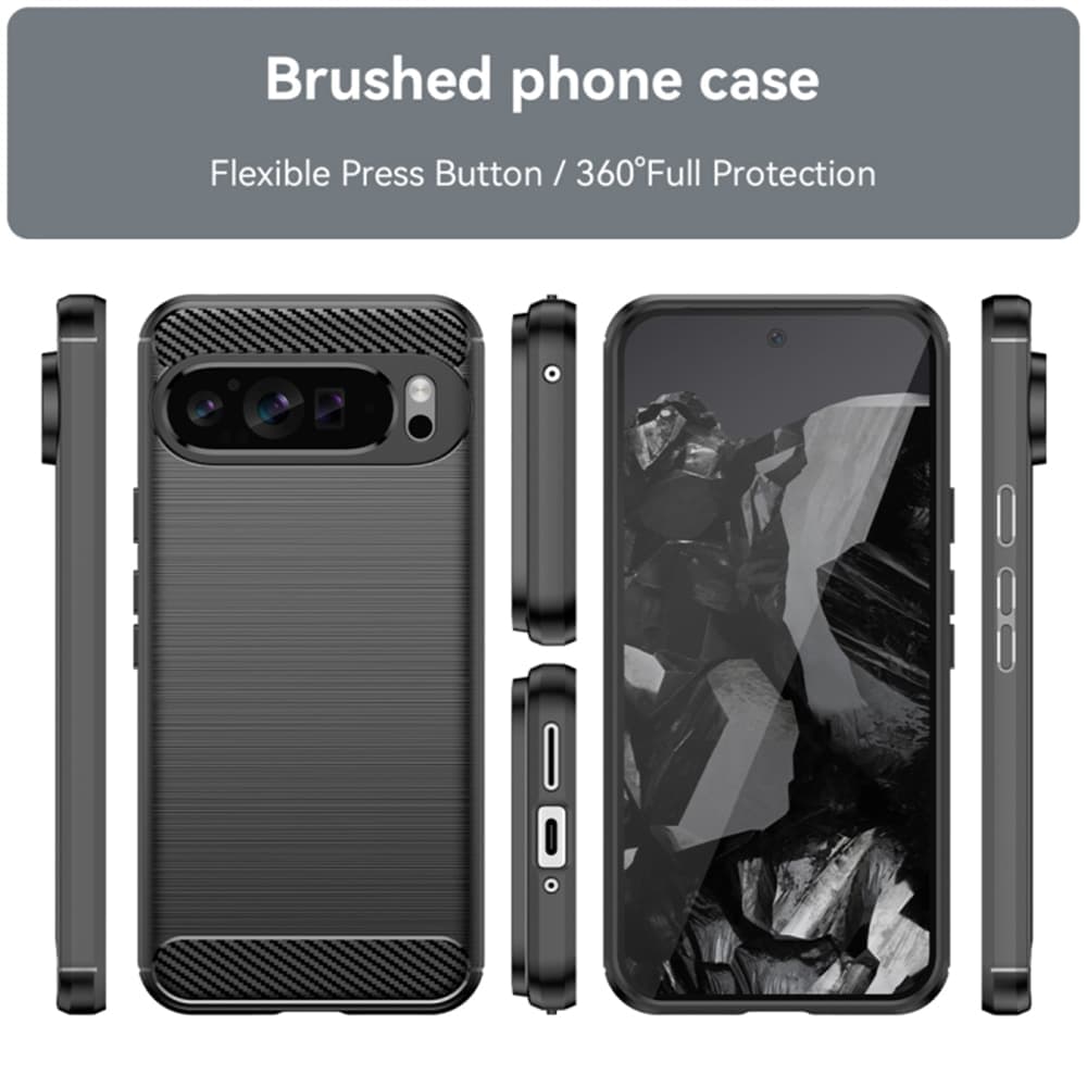 Techsuit Carbon Silicone - θήκη για Google Pixel 9 Pro XL - Μαύρο 4