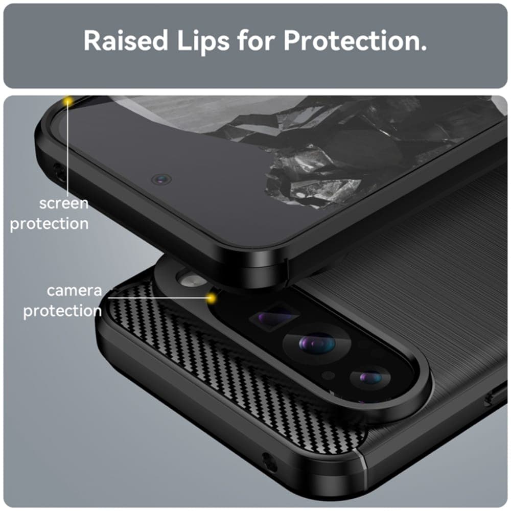 Techsuit Carbon Silicone - θήκη για Google Pixel 9 Pro XL - Μαύρο 6