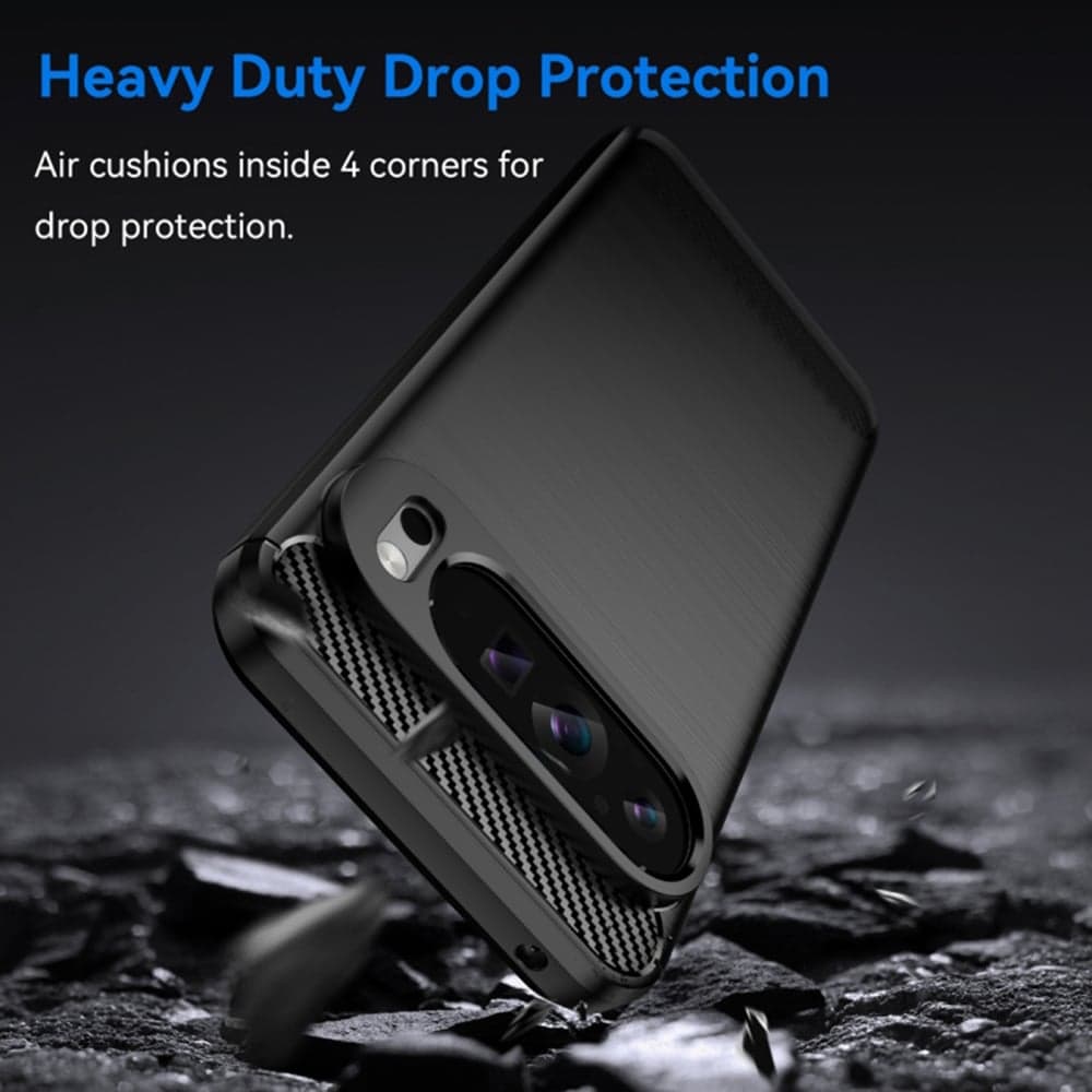 Techsuit Carbon Silicone - θήκη για Google Pixel 9 Pro XL - Μαύρο 5