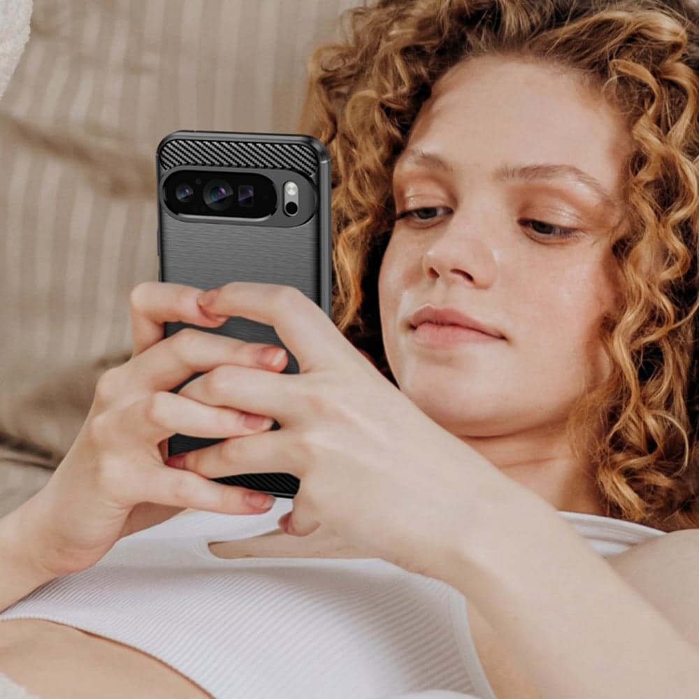 Techsuit Carbon Silicone - θήκη για Google Pixel 9 Pro XL - Μαύρο 3