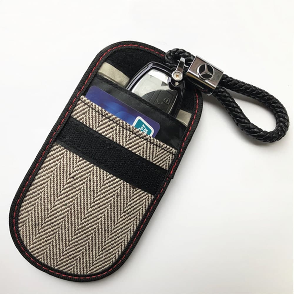 Techsuit - RFID Αντικλεπτικό (AF1) - για Κάρτες & Κλειδιά, Αδιάβροχο Δέρμα, Μεταλλική Υβριδική Ίνα, Αποκλειστής EMF, 12.5x9 - Γκρι 2