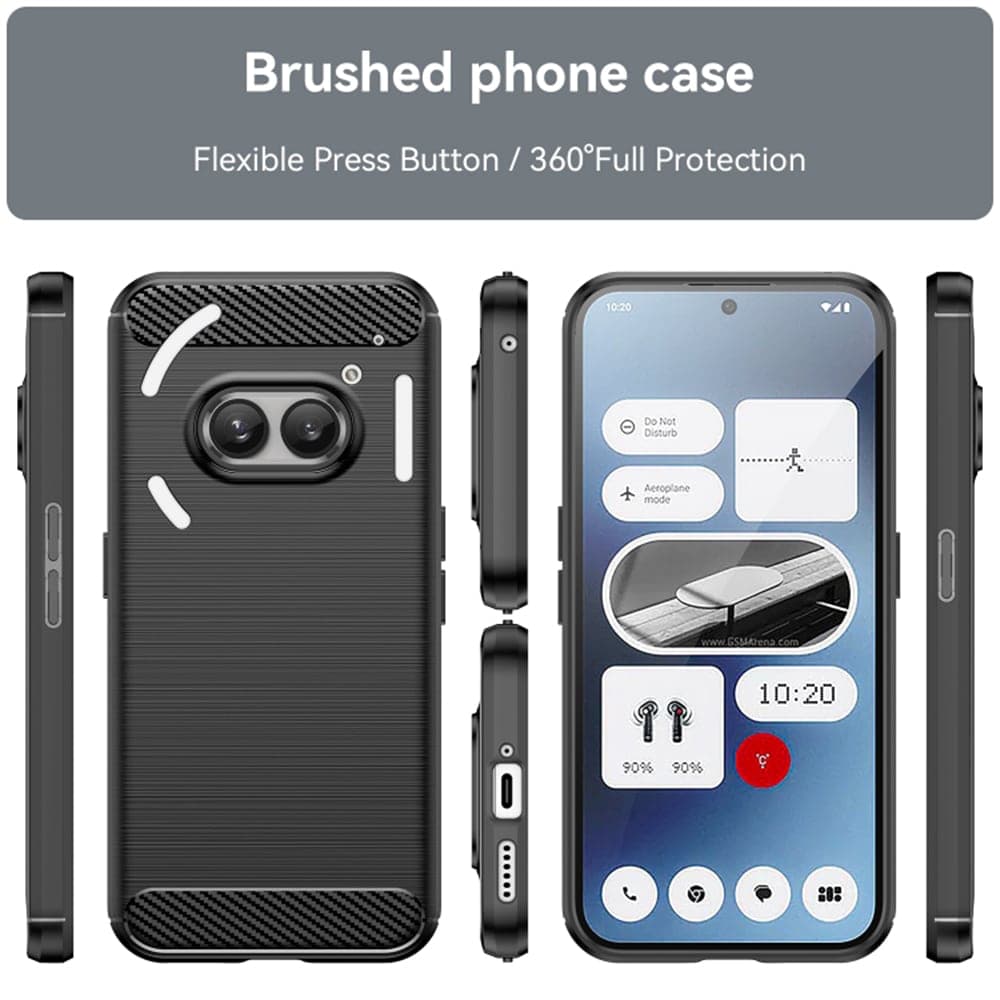 Techsuit Carbon Silicone - θήκη για Nothing Phone (2a) - Μαύρο 2