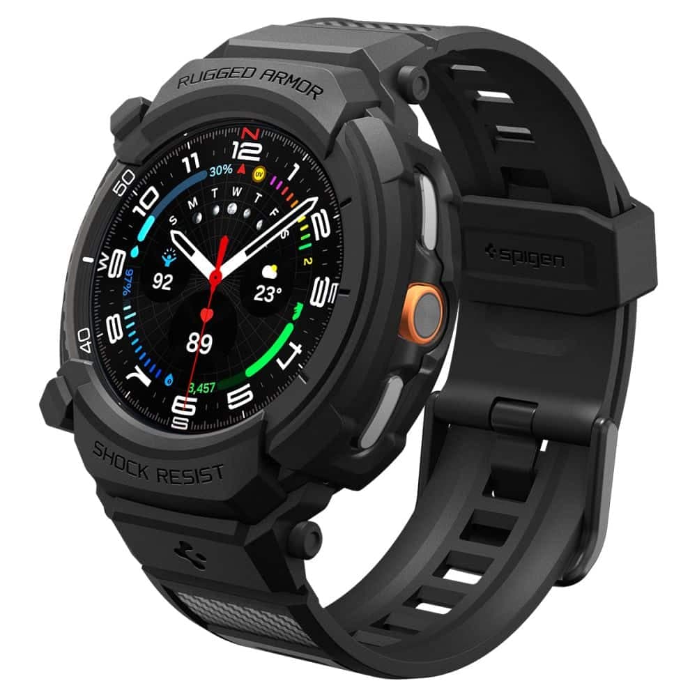 Spigen Rugged Armor Pro - θήκη για Samsung Galaxy Watch8 Classic - Μαύρο