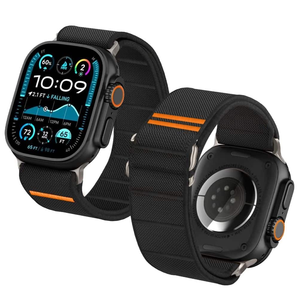 TECH-PROTECT NYLON SLIP - θήκη για Apple Watch 6 / 7 8 9 10 SE Ultra 1 2 - Μαύρο 4