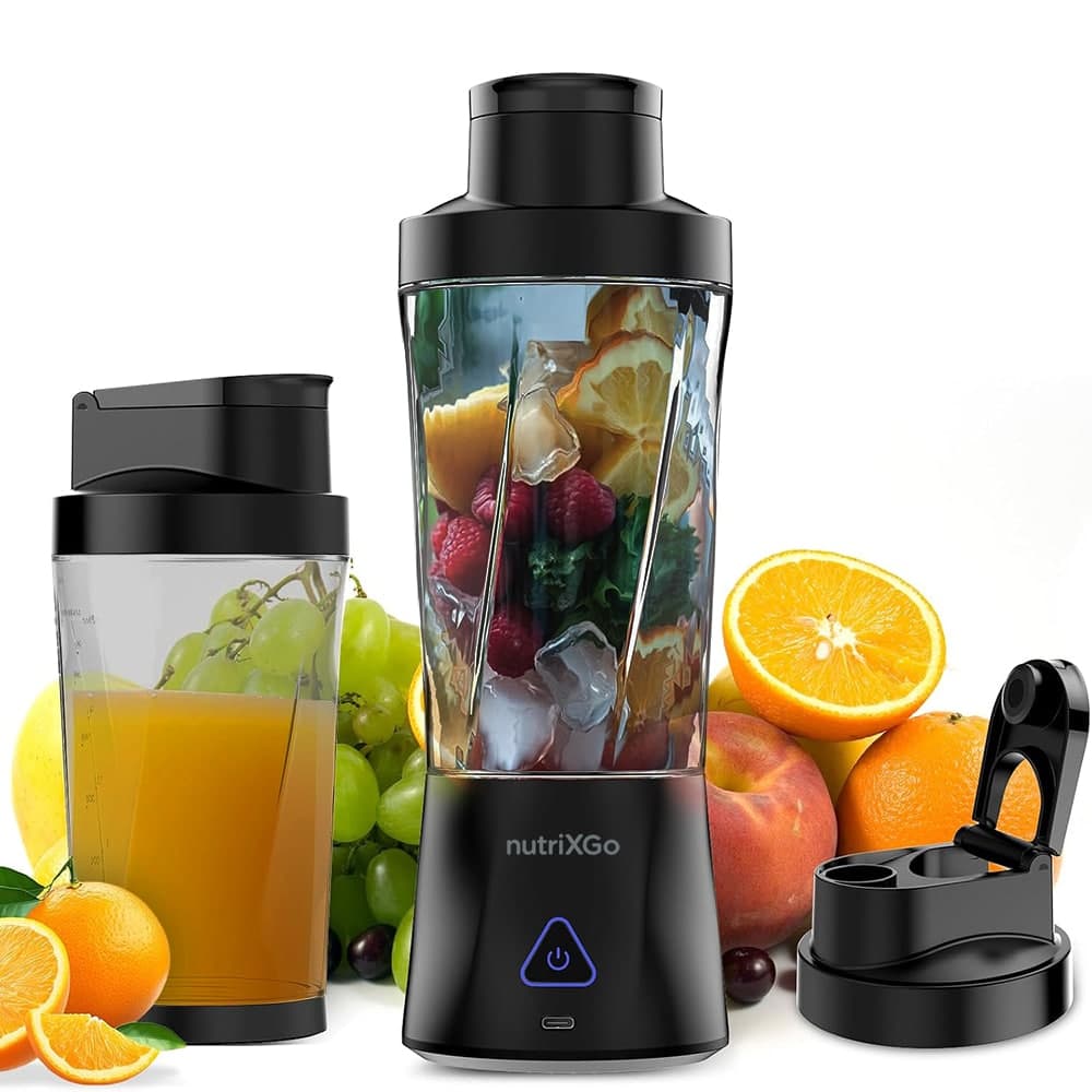 Techsuit - Φορητό Μπλέντερ Nutrixgo (bp1) - Με Καλώδιο Type-C, Επαναφορτιζόμενο, 700ml, 20000rpm, 6000mah - Μαύρο