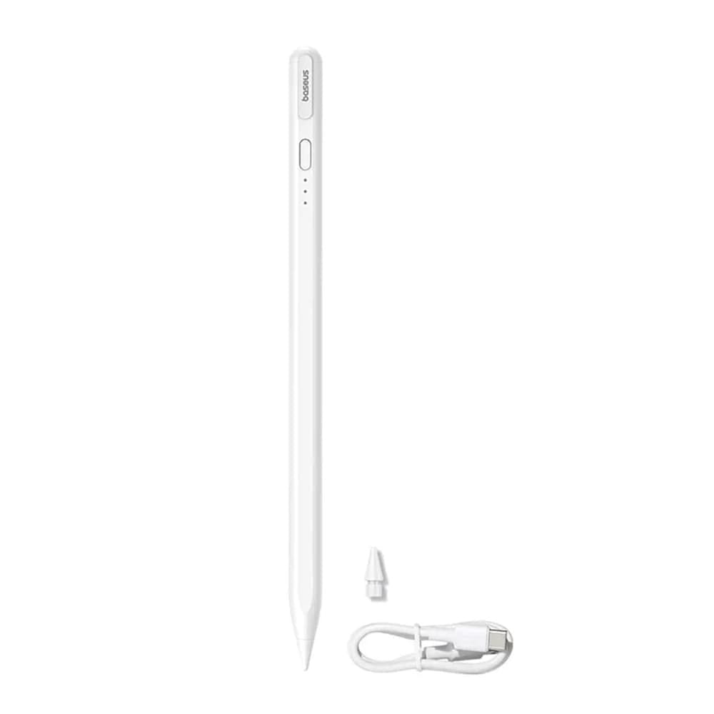 Baseus - Stylus Pen Smooth Writing Iii Series (p80080805213-00) - For iPad, Wired Charging, Active Wireless Version - White