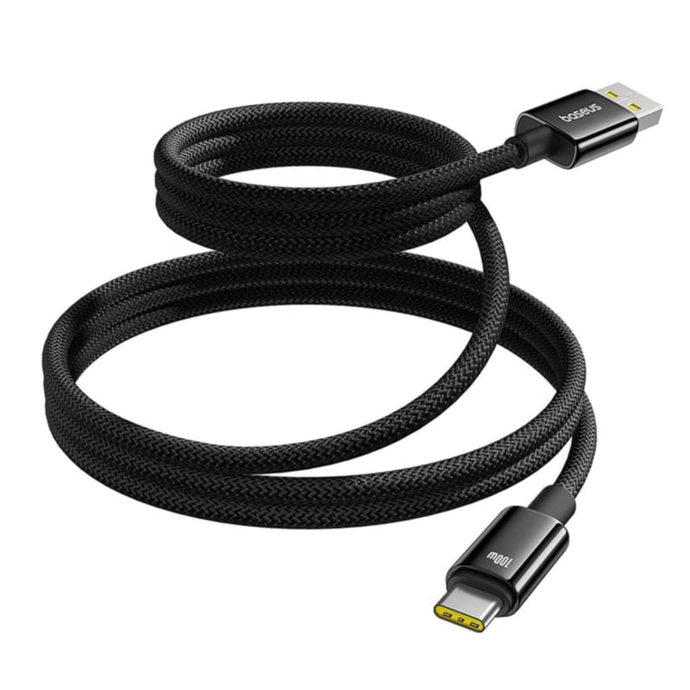 Baseus - Καλώδιο Δεδομένων Tungsten Gold (p10319805111-02) - Type-C Σε USB, Υπερ Ταχύτητα Φόρτισης 100w, 480mbps, 1m - Μαύρο 2