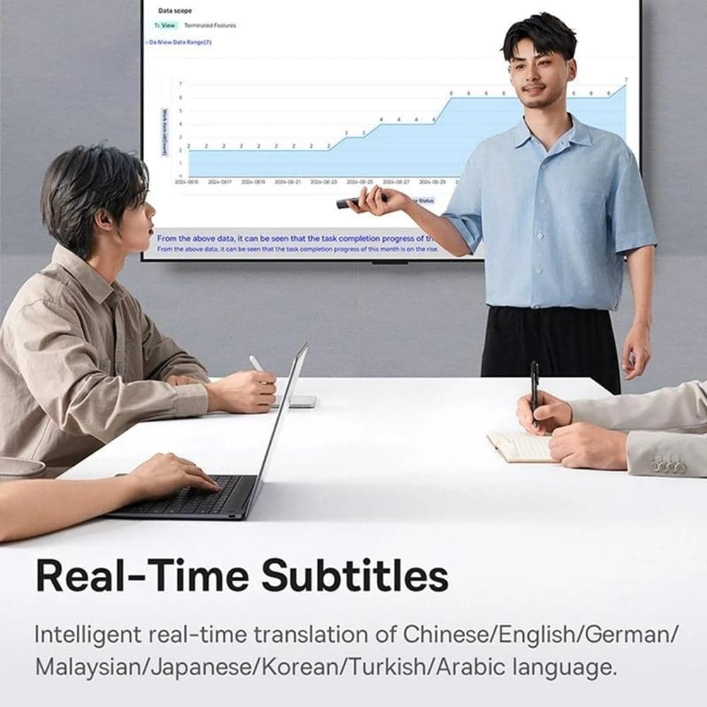 Baseus - Orange Dot Wireless Presenter (b00231700811-00) - Ai Voice Recognition, Dual-Mode Connection - Gray 5